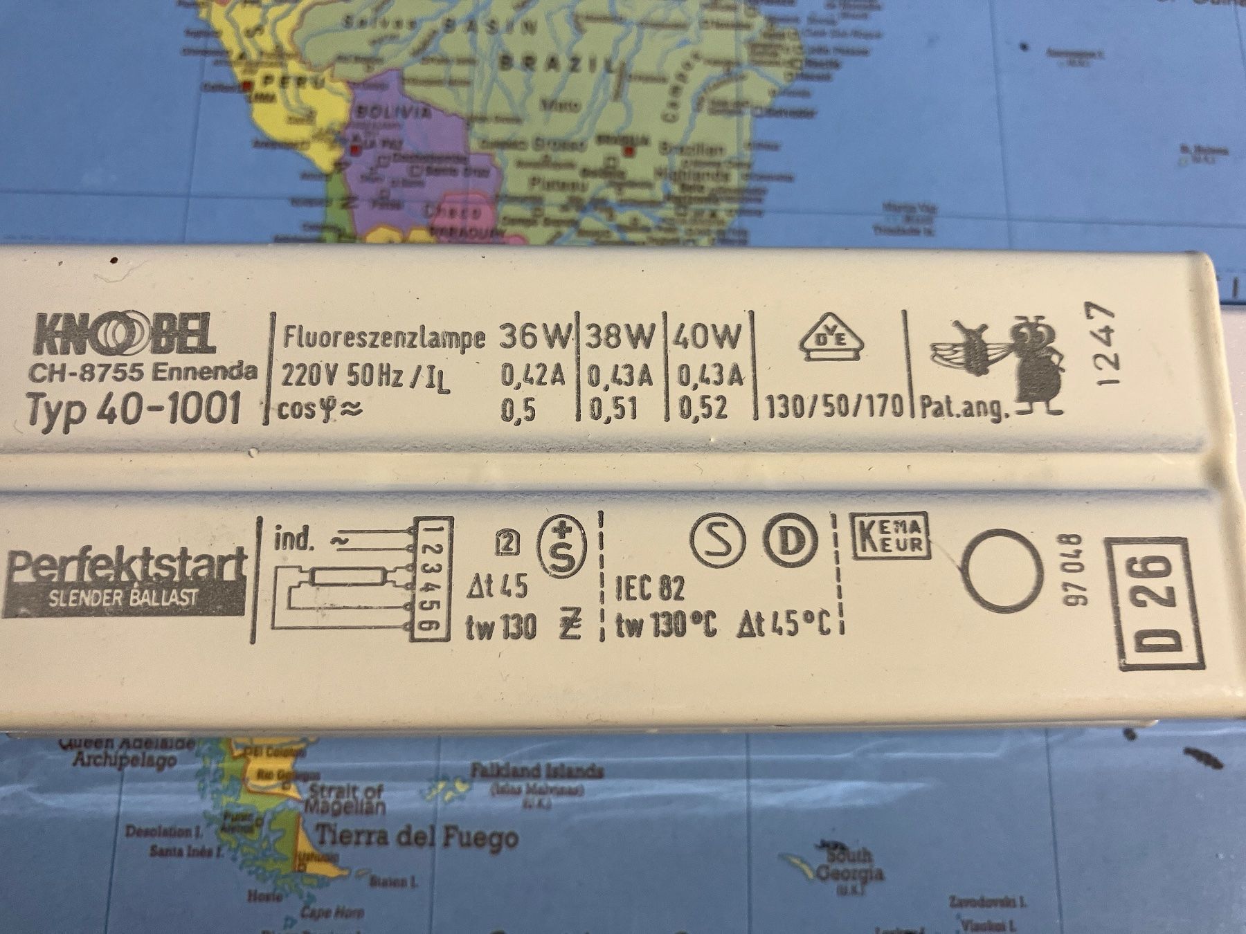 Componenti elettronici: Vorschaltgerät Fluoreszenzlampe – Nuovo (secondo la descrizione) da Cunter venduto da Bicasi58 1