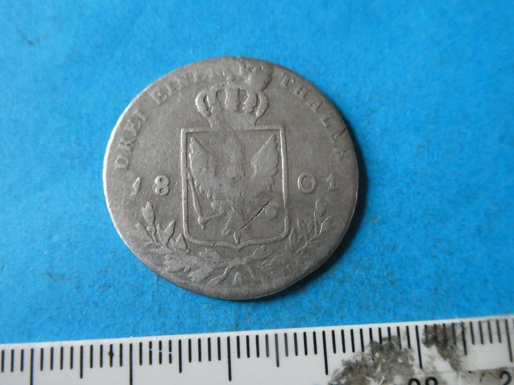 Preussen 1801, 1/3 Thaler  Silber 7.72 gr 1