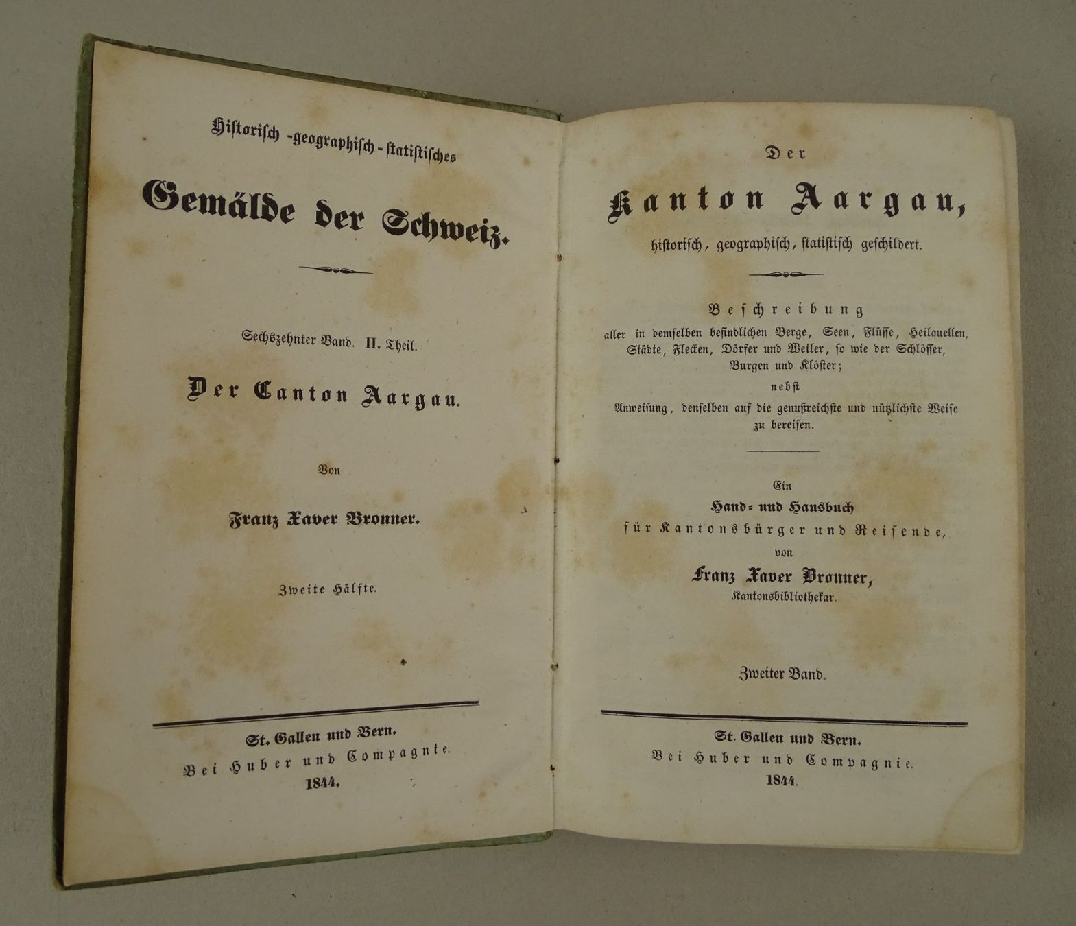 Bücher: DER CANTON AARGAU, 2 BÄNDE KOMPLETT, 1844 – Gebraucht aus Grüningen von Kartensammler 5