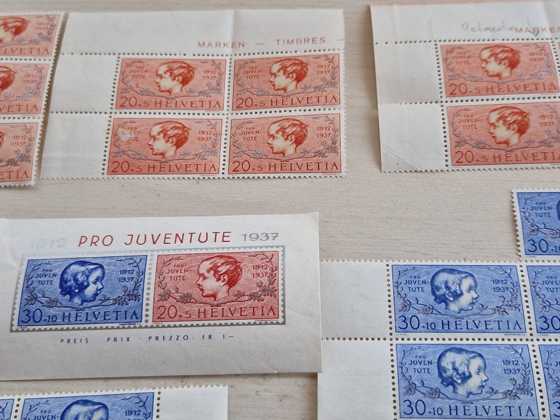 Tutti i francobolli: PJ 1937 mit Retouche, ab 1.- – Usato da Burgdorf venduto da Glossy01 4