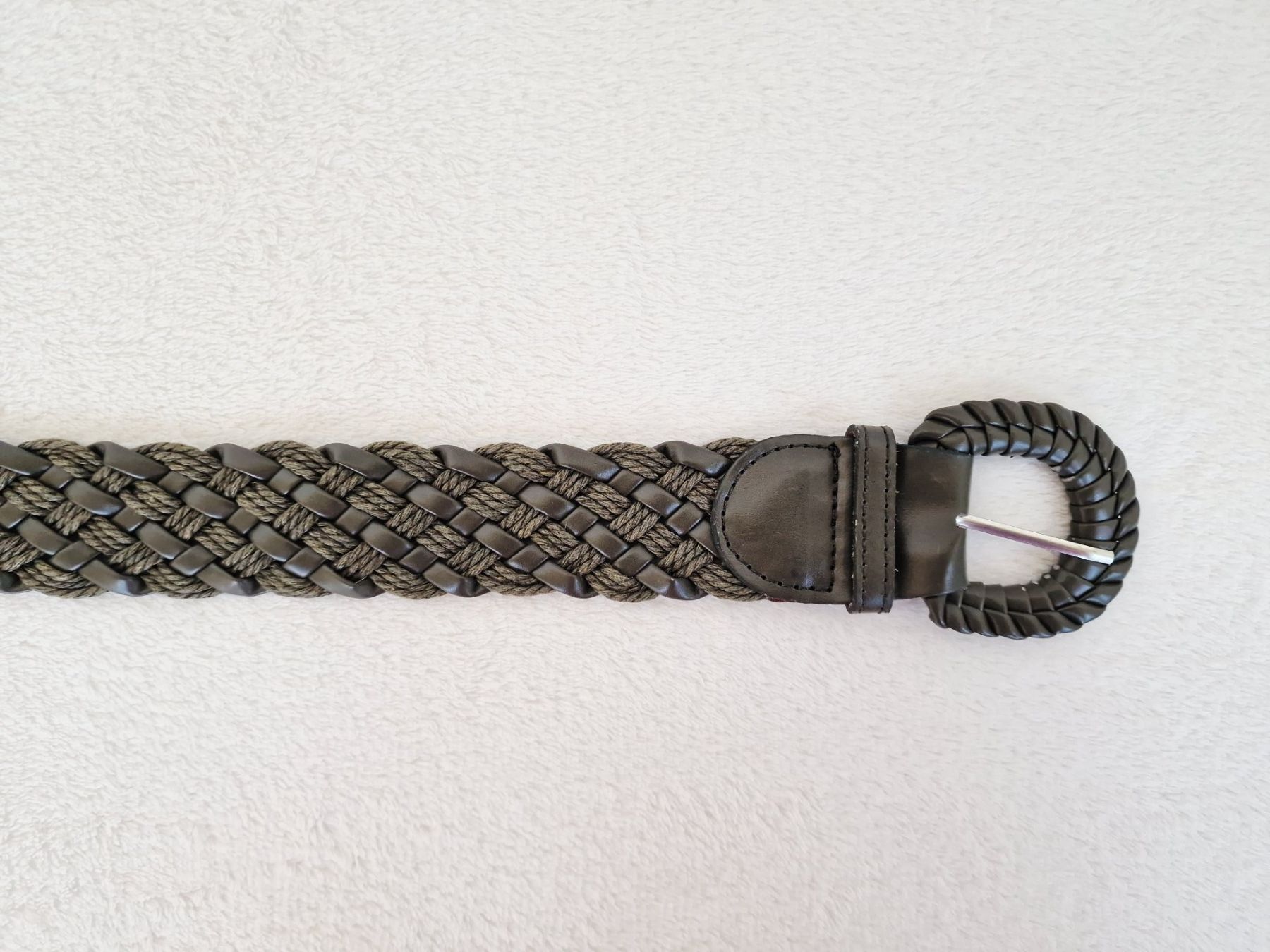 Cinture: Damen Flecht Gürtel 80-90 Olive Kunstleder – Usato da Hallau venduto da CHACLA 1