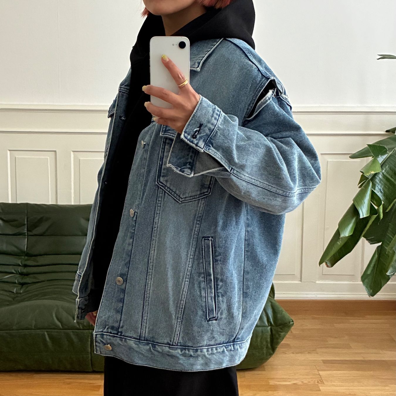 Jacken: oversized cut out shoulder denim jacket – Gebraucht aus Zürich von h_studio_edit 2
