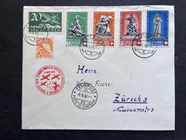 1940 Sonderluftpost Rotes Kreuz SAMADEN