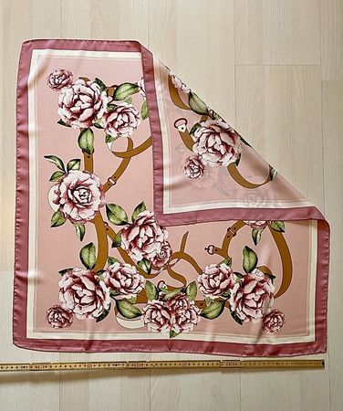 Foulard Halstuch Rosé – 90 × 90 cm – neu & ungebraucht