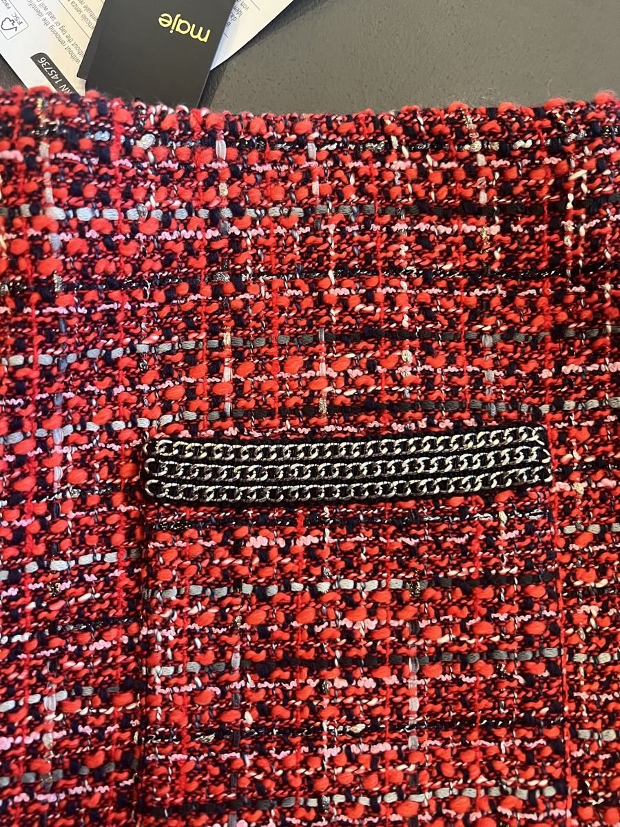 Maje Pantaloni: MAJE tweed shorts red NEW – Nuovo e nell'imballaggio originale da Steinhausen venduto da Stylelene14 2