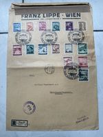 Briefumschlag Österreich 1946 mit Briefmarken gestempelt