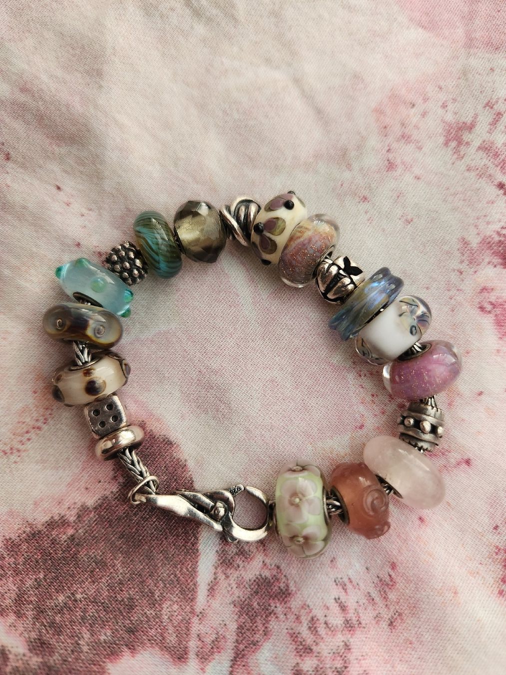 Bracciali & Braccialetti: 2x originale Trollbeads Armbänder 925S LAA mit Glas-, Silber – Usato da Brunnen venduto da Gari99 3