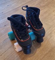 Black Roller Skates Size 29 With Colorful Wheels