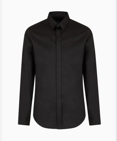 Armani Exchange Hemd – Schwarz, Grösse XS, Slim Fit