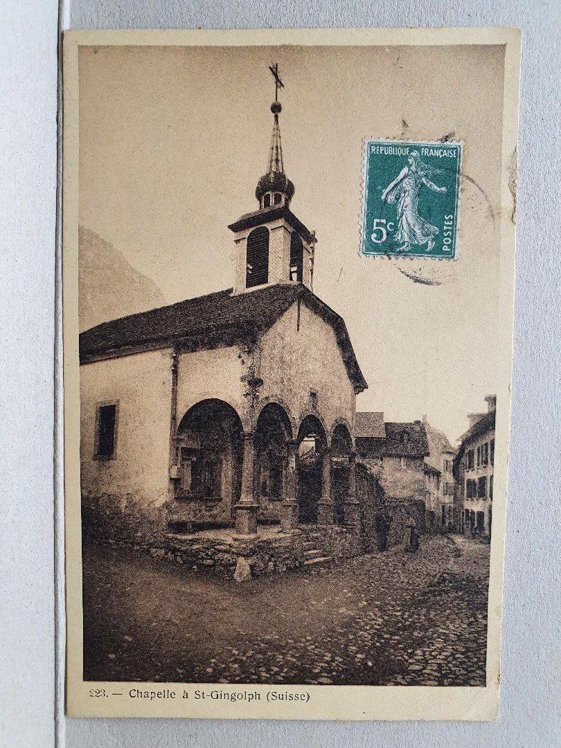 Cartoline postali: ST - GINGOLPH  /  (Suisse)  -  Chapelle – Usato da Delémont venduto da Domdom1