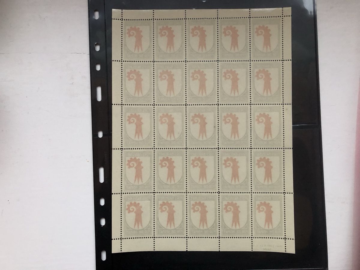 Tutti i francobolli: kompletter Bogen ** PRO BASELLAND um 1920 – Nuovo (secondo la descrizione) da Lufingen venduto da Rac0 1