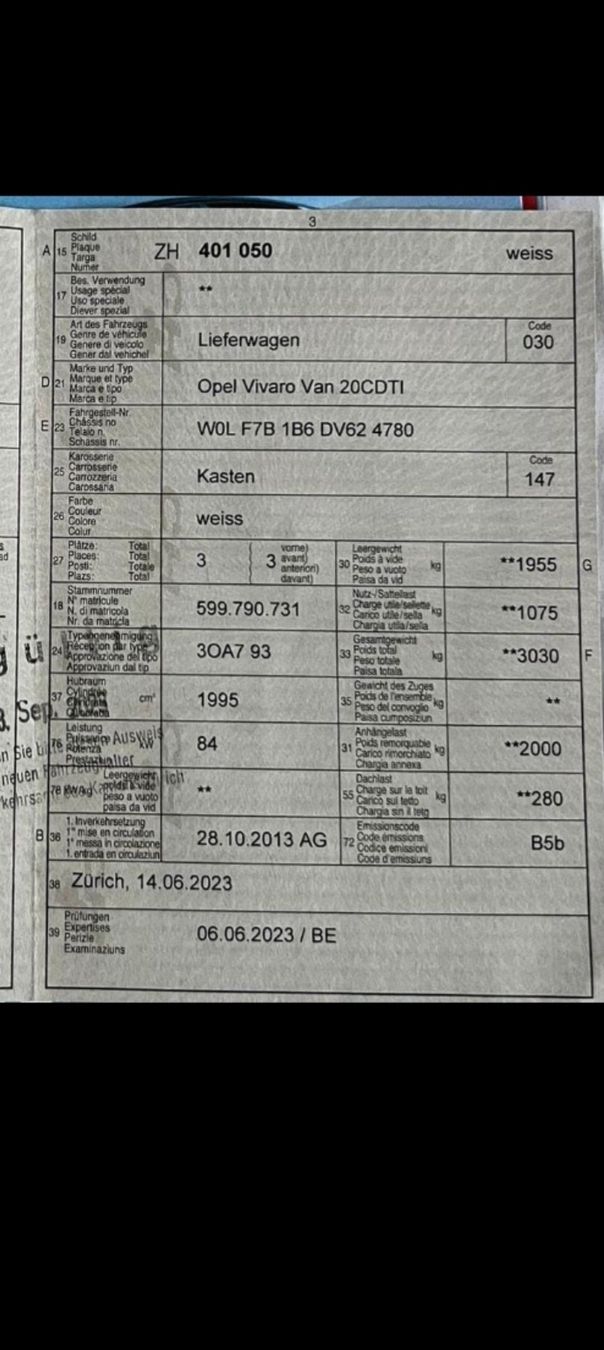 Opel Autos: Opel Vivaro – D'occasion à Oberthal par Paki00 9