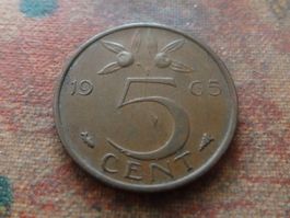 PAYS-BAS  Nederland  5  Cent  1965