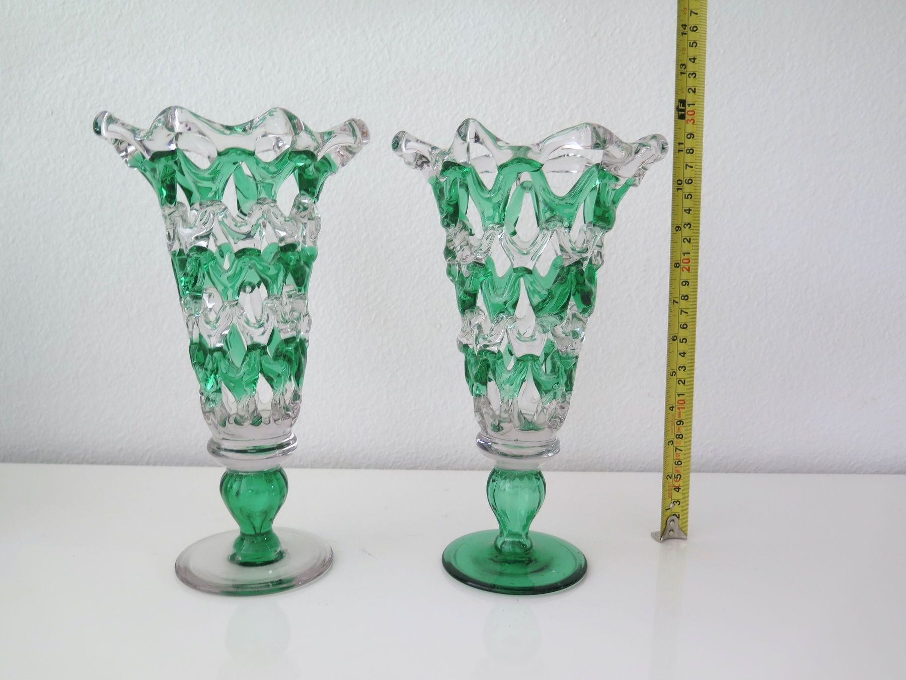 Murano Vasi & Recipienti: Paar GROSSE antike Vasen aus Muranoglas – Usato da Meilen venduto da RosieZurich 3