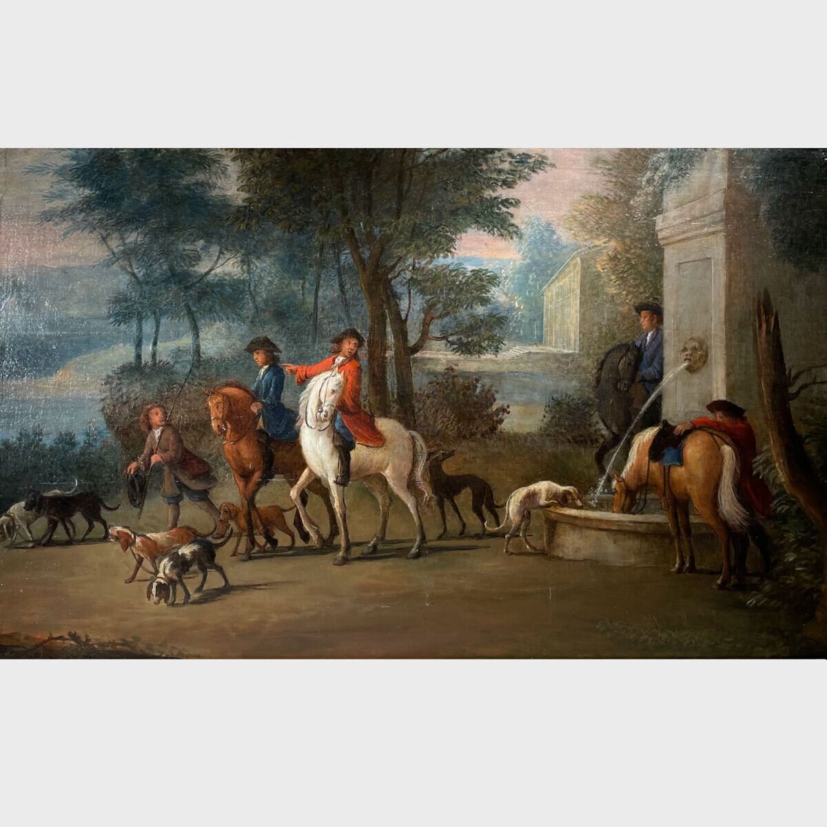 Dipinti: Gemälde, Aufbruch zur Jagd  – Usato da Zürich venduto da kunstkauf 1