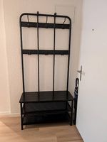 IKEA Coat Rack with Bench + Shoe Storage (Black)