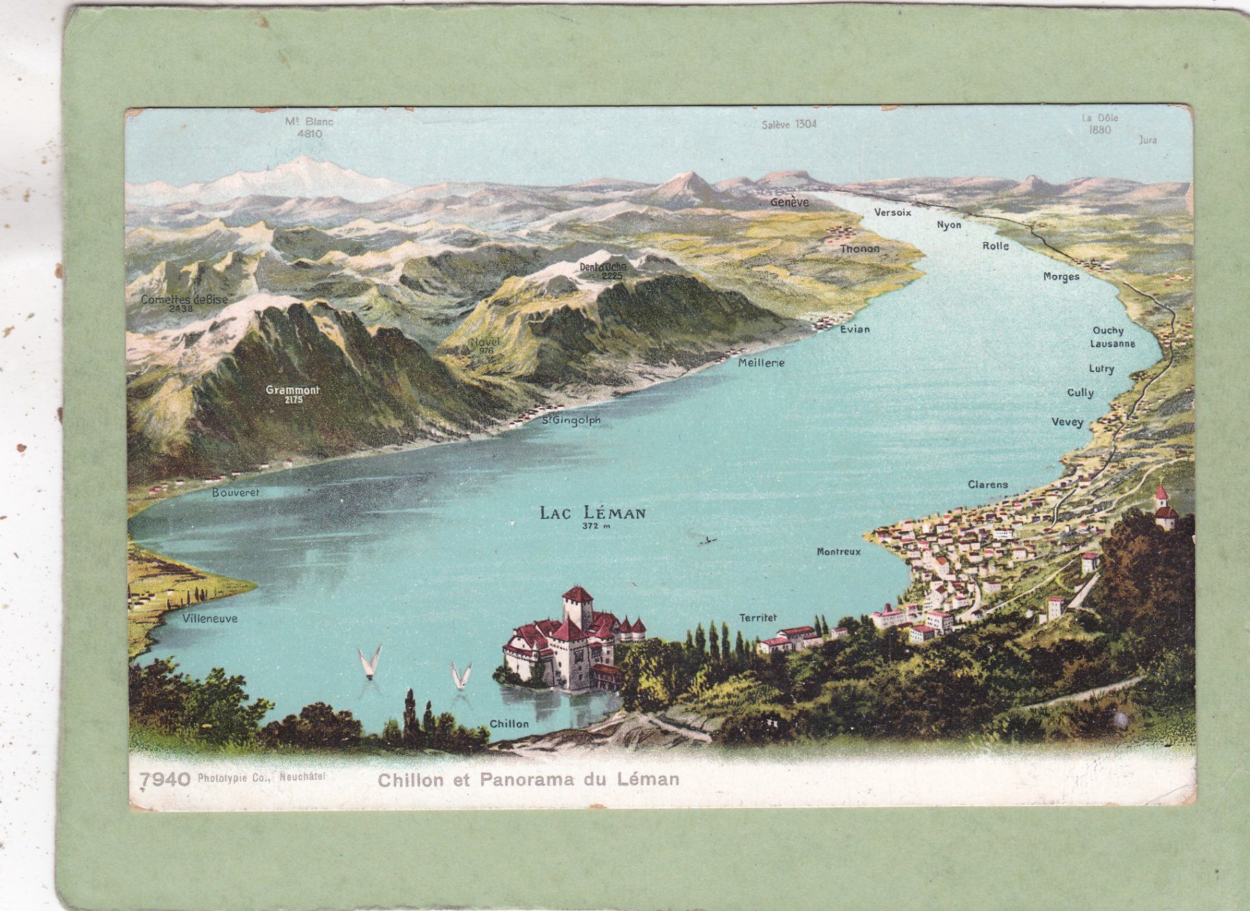 Ansichtskarten: Chillon Lac Léman 1910 – Gebraucht aus Herisau von Lisegrat2008