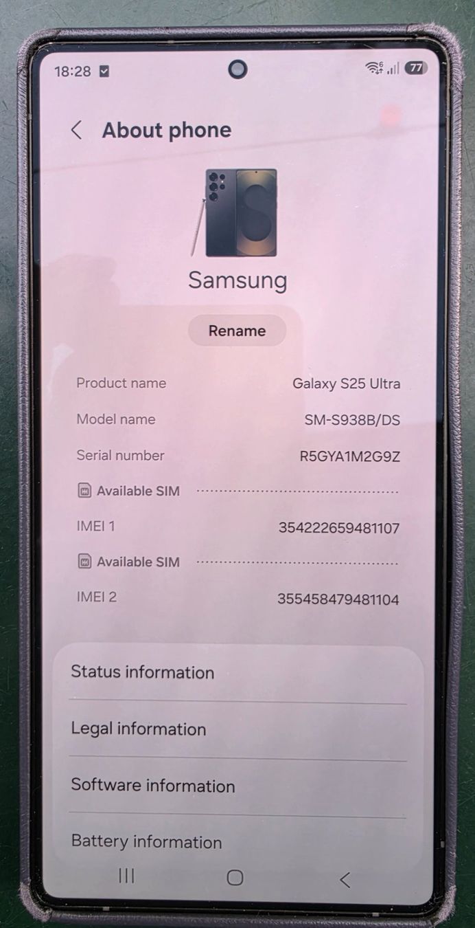 Samsung Telefoni cellulari / Smartphones: Samsung 25 Ultra – Usato da Basel venduto da Aspira 3