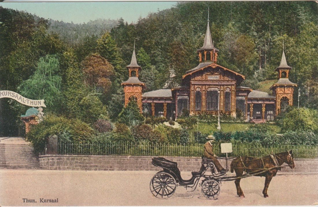 Cartoline postali: AB 162 Thun, Kursaal, ca. 1920 – Usato da Freienbach venduto da Bhaltis