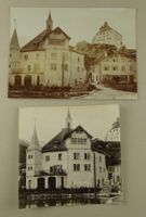 2 ALTE FOTOGRAFIEN, 1 RÜCKSEITIG BESCHRIEBEN ANDERMATT 1903