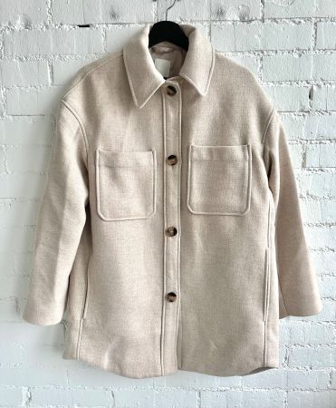 Beige oversized Hemd- Jacke/ Field Jacket von H&M