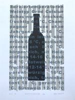 Artwine 15, Jürg Widmer, Siebdruck