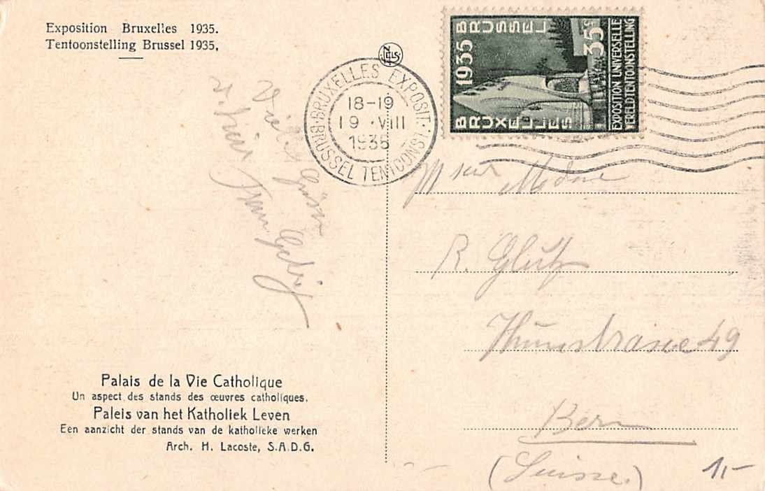 Cartoline postali: 2 uralte Ansichtskarten Weltausstellung 1935  SONDER-O – Usato da Winterthur venduto da SchatzchischtliWinti 3