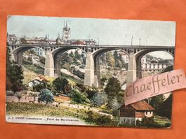 Ansichtskarte Lausanne Pont de Montbenon gelaufen 1903