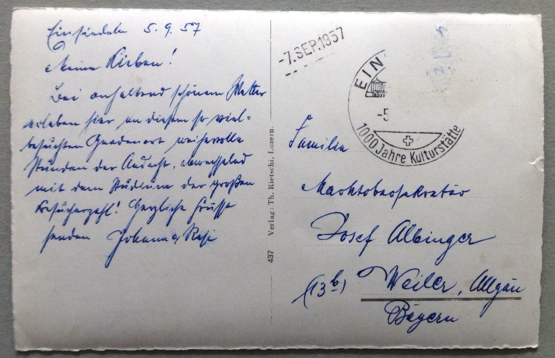 Cartoline postali: Maria Einsiedeln – Difettoso da Fétigny venduto da Billy2miny 1