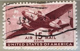 Briefmarke aus USA gestempelt
