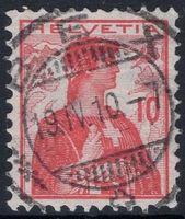 BEX 19.IV.13 - Vollstempel auf Helvetia Brustbild0