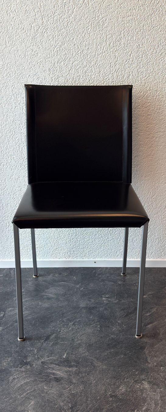 Interio Sedie: 6 Sühle, Deville Lederstuhl Schwarz, Interio – Usato da Spiegel b. Bern venduto da Hr_16 2