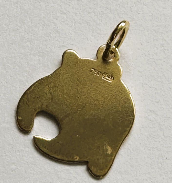 Goldiger Panda-Anhänger, 750er Gold 2