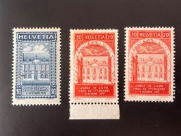 PJ1924 - Zu 167 AI & 168 AI ** - 167 AII * - Jubilié UPU