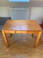 Massivholz / Tisch mit Schubladen, Top!