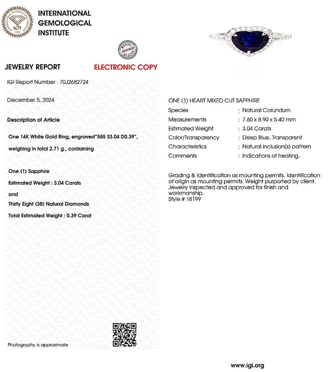 Anelli: Saphir-Ring 14k Weissgold 3,04ct – Nuovo e nell'imballaggio originale da Illnau venduto da Juwelier_Mahler_GmbH 4