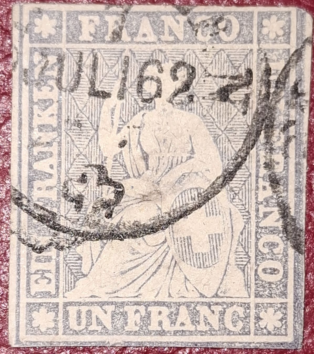 Tutti i francobolli: Strubel 27D Kat. 1300.- – Usato da Balgach venduto da SIMEON27