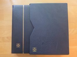 LEUCHTTURM Premium Einsteckbuch, blau, 64 schwarze Seiten,