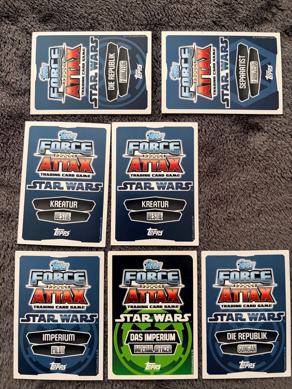 Star Wars Cartes à collectionner: 7 Star Wars Force ATTAX cards 2012 & 2013 – D'occasion à CHAM par AKIS1992 1