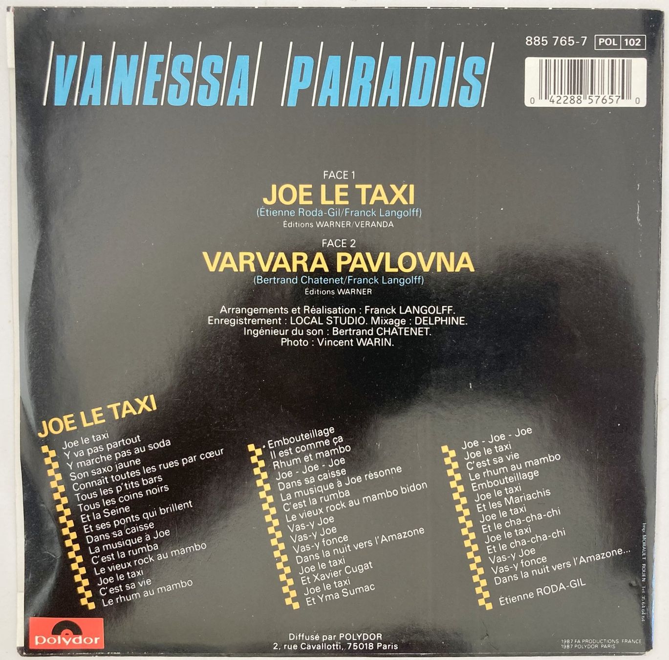 Dischi in vinile: VANESSA PARADIS - JOE LE TAXI – Usato da Bottens venduto da hotter-than-hell 1