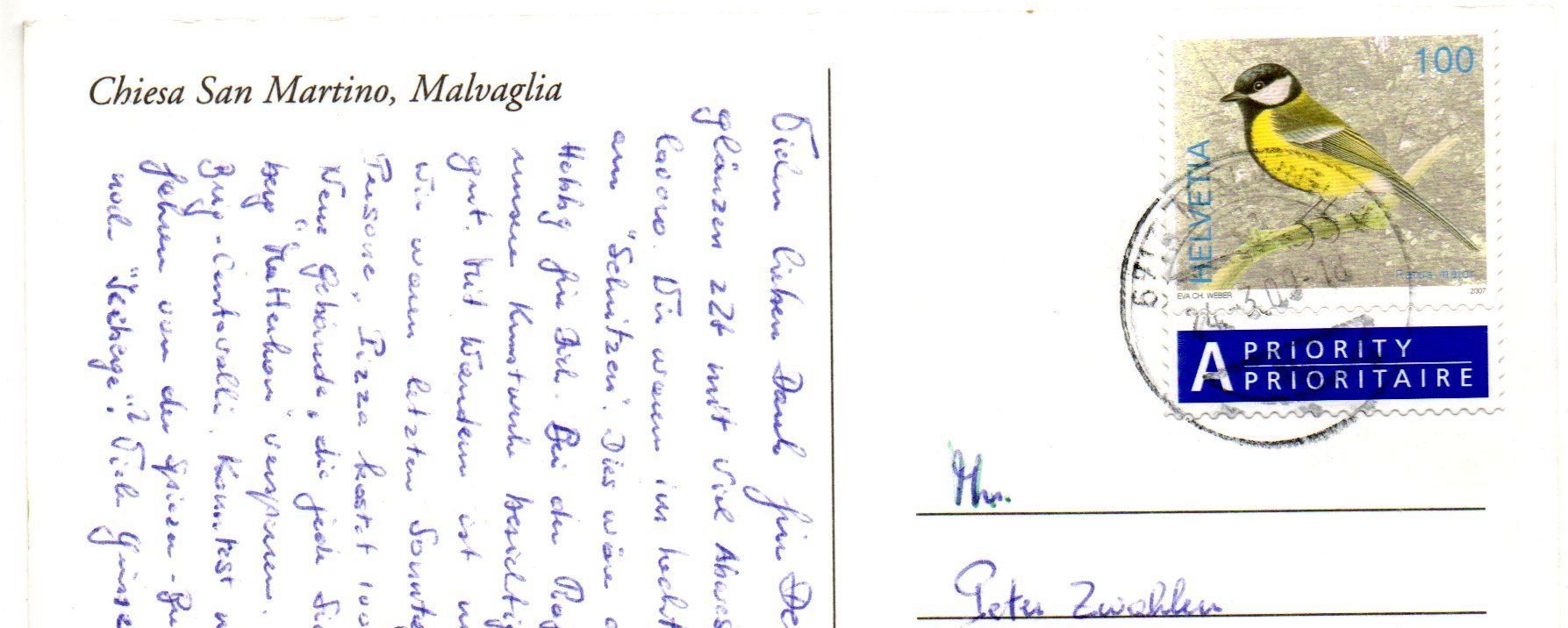 Cartoline postali: MALVAGLIA Chiesa San Martino – Usato da Jona venduto da philajona 1