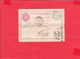 Postkarte-Carte-correspondance-gelaufen 1872 ab Neumünster