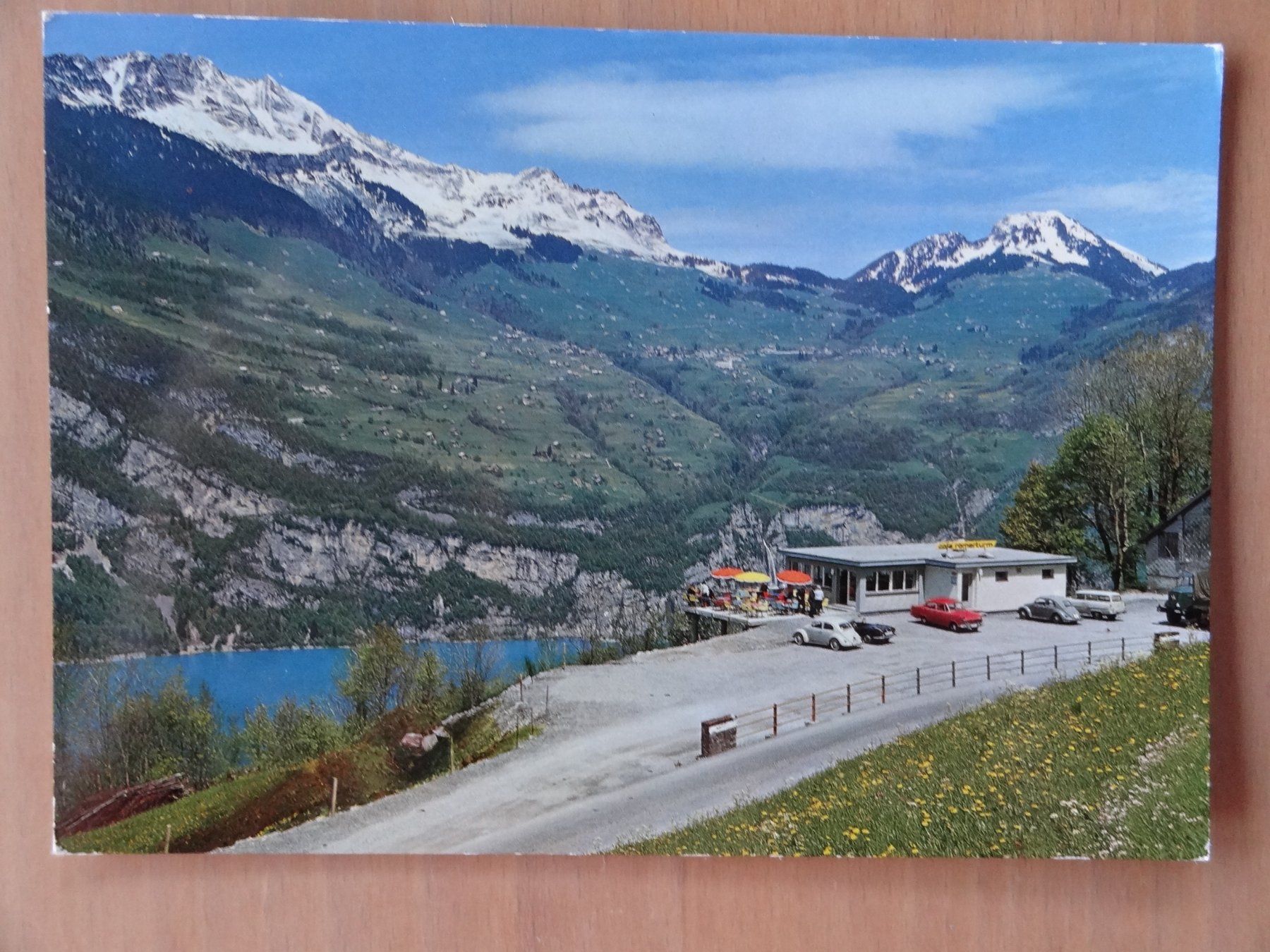 Cartoline postali: Filzbach - Café Römerturm - Walensee - 1960 – Usato da St Léonard venduto da Riglin