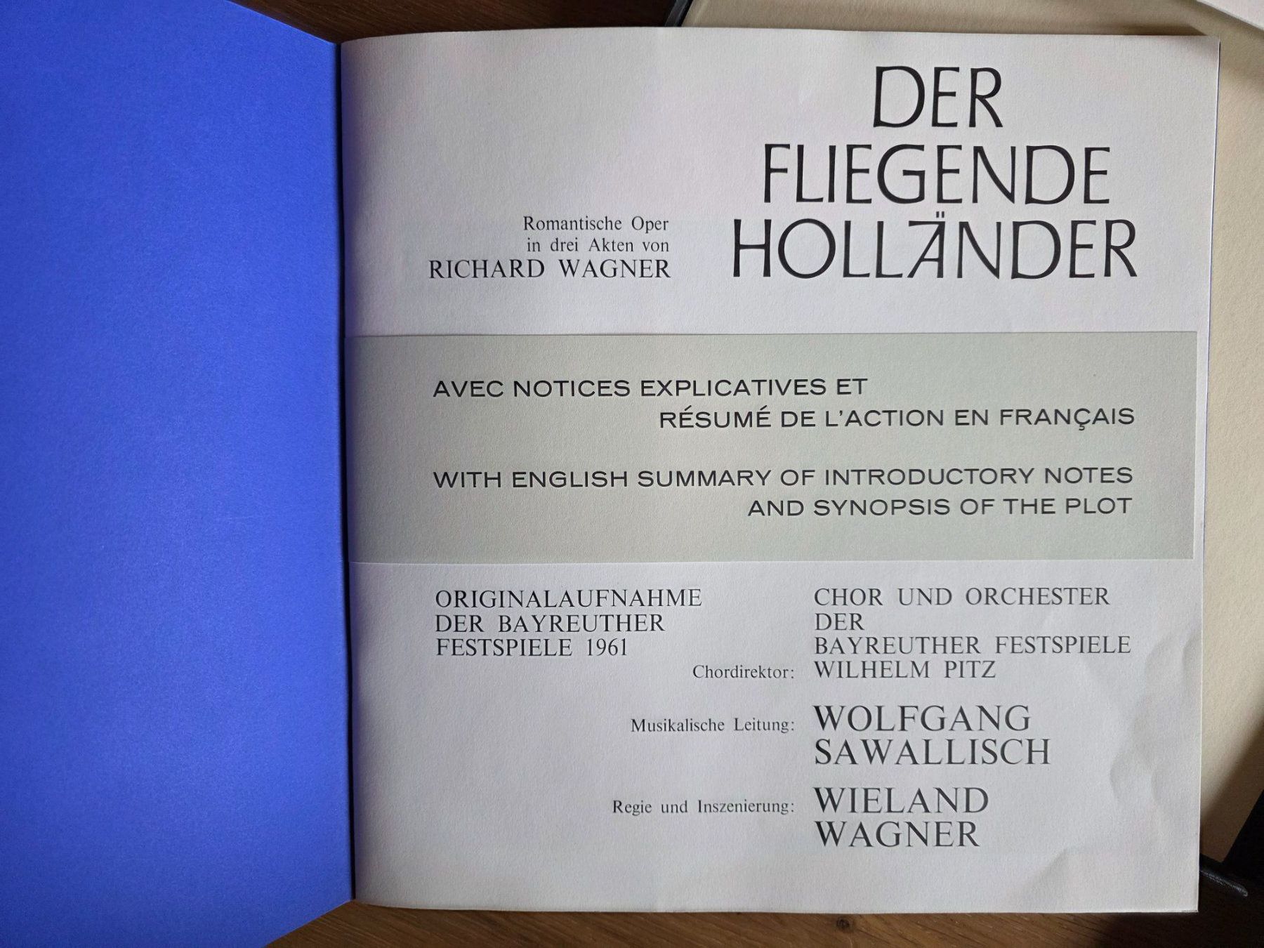 Dischi in vinile: LP Box Klassik : Richard Wagner - Der fliegende Holländer – Usato da Walterswil BE venduto da Lonitti 5