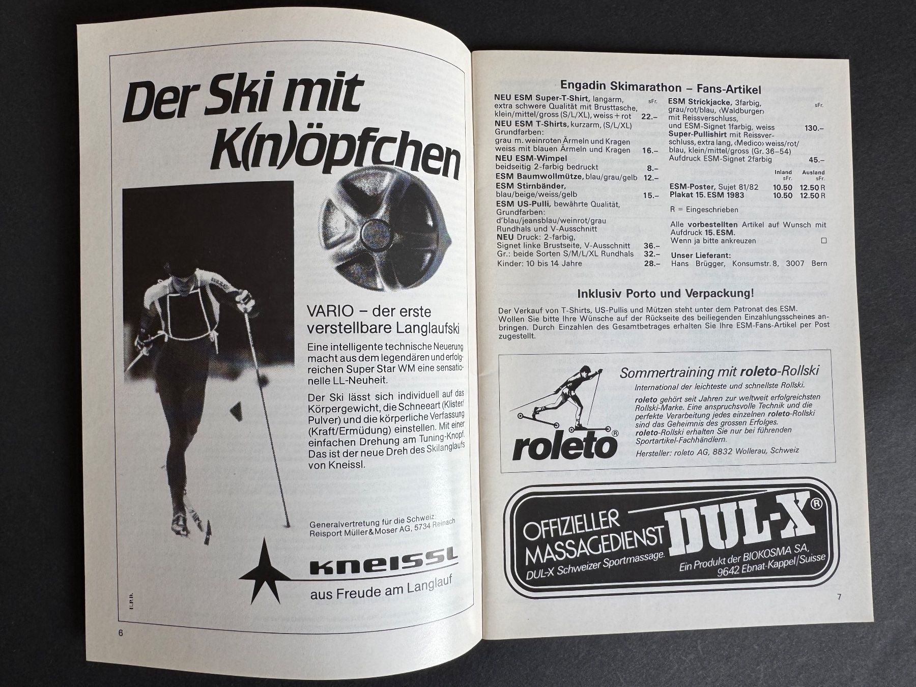 Dokumente: Engadin Skimarathon Programmheft 1983 – Gebraucht aus Feldmeilen von Allerlei3112 1
