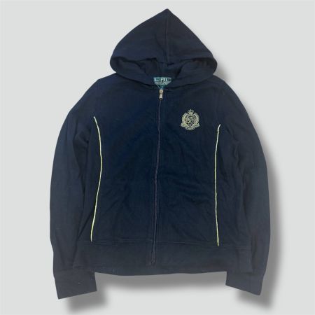 Lauren Ralph Lauren Y2K black zip-up 00s jacke polo gold