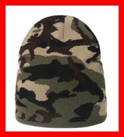 Mütze Militär Camouflage Beanie Winter Tarnung Grün Army