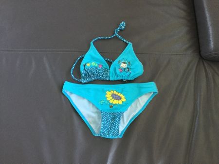 Bikini hellblau mit Motiven