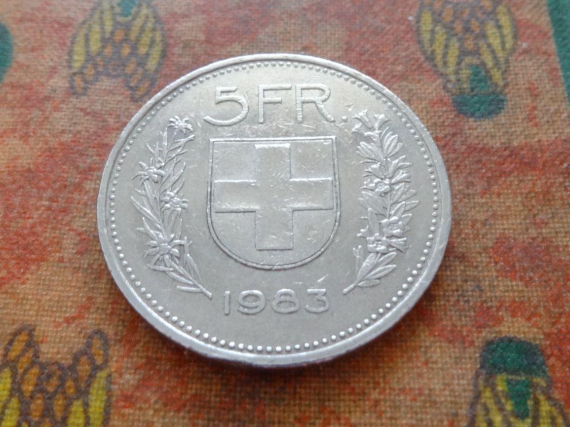 Tutti le monete: 5 Fr. 1983 – Usato da Romanel-sur-Lausanne venduto da Swift13