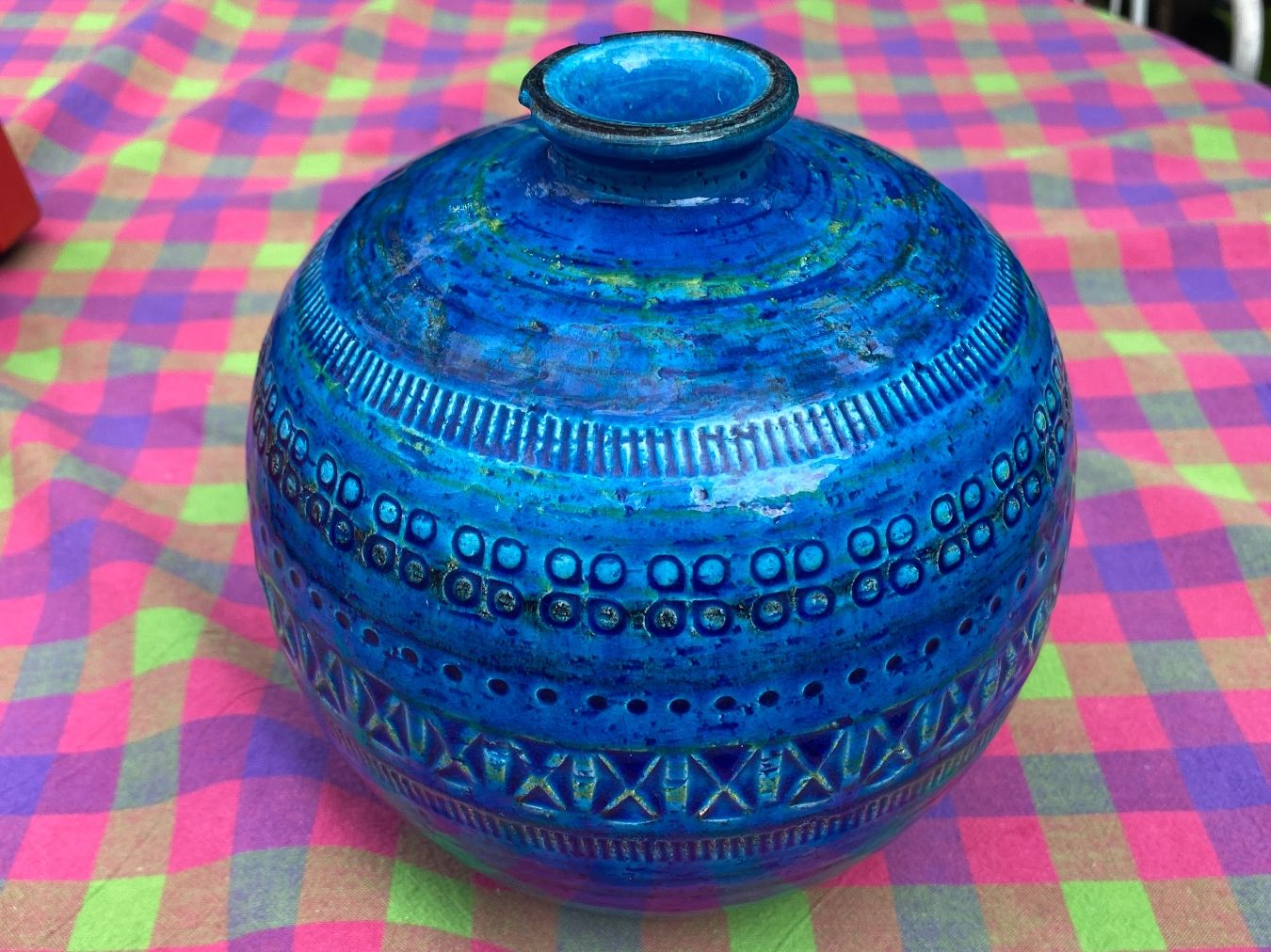 Vasi & Recipienti: Blaue Keramikvase 60er Italien – Usato da solothurn venduto da soko75 2